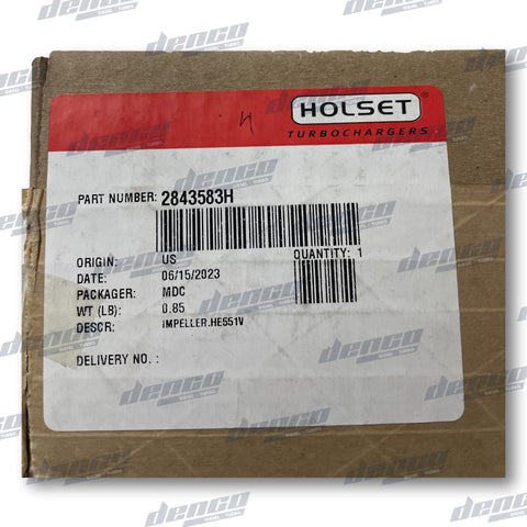 2843583H Holset Compressor Wheel He551V