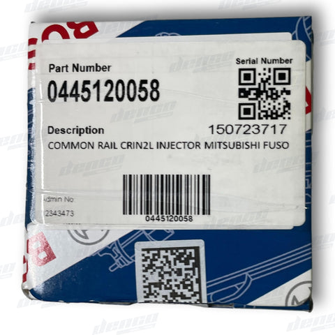 0445120058 Genuine Bosch Common Rail Injector Mitsubishi Fuso / Rosa Bus 4M50 Injectors