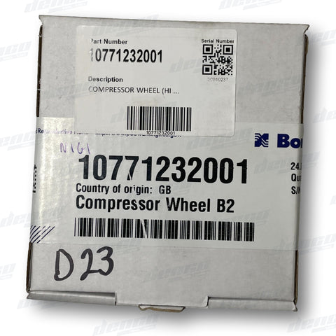 10771232001 Borgwarner Compressor Wheel (Hipped) B2 Turbo