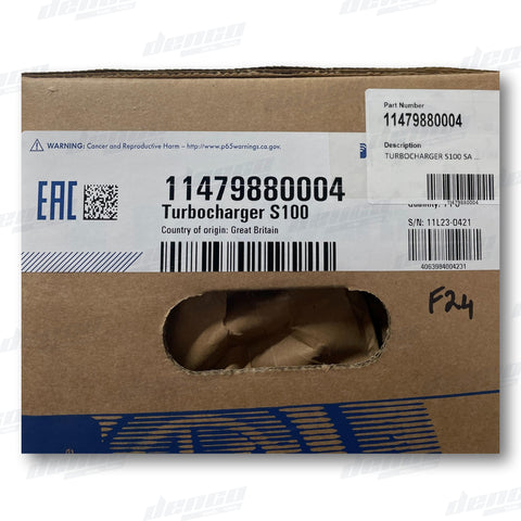 11479880004 Turbocharger S100 Same / Deutz Fahr Tractor (Engine 1000 Wti) Genuine Oem Turbochargers