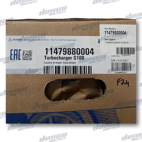 11479880004 Turbocharger S100 Same / Deutz Fahr Tractor (Engine 1000 Wti) Genuine Oem Turbochargers