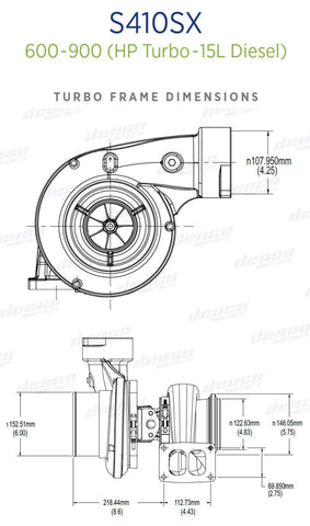 14969880000 Turbocharger Airwerks S410Sx Performance Upgrade C15 / C16 Cat Genuine Oem Turbochargers