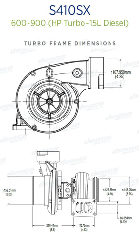 14969880001 Turbocharger Airwerks S410Sx Performance Upgrade C15 / C16 Cat Genuine Oem Turbochargers