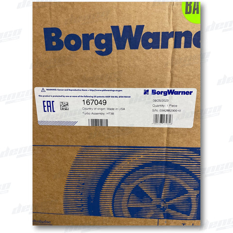 167049 Drop In Borg Warner Turbocharger Bht3B Cummins (Engine Ntc300-315) Genuine Oem Turbochargers