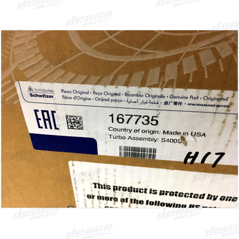 167735 Borg Warner Drop In Turbocharger S400 Detroit Series 60 12.7 Ltr Genuine Oem Turbochargers