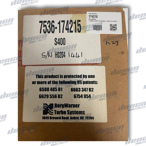 174215 Turbo Core Assembly S400 Mack E-Tech E7-427/470Hp (Titanium Impeller)