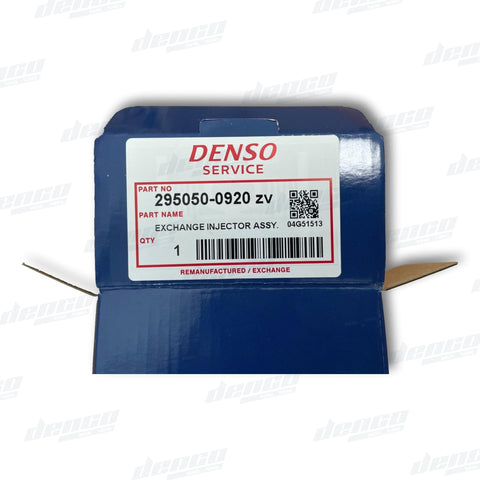 295050-0920 Genuine Denso Common Rail Injector Hino (Engine J05E) Injectors