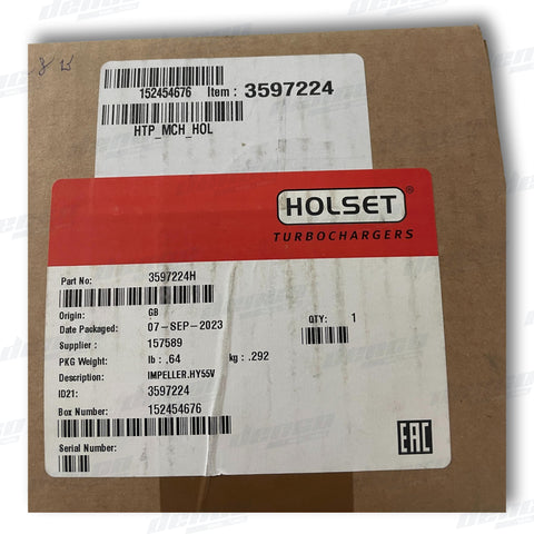 3597224H Holset Compressor Wheel He55 Turbo