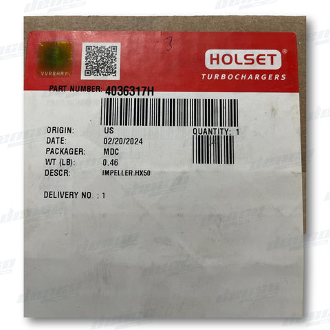 4036317H Mfs Holset Compressor Wheel Hx55