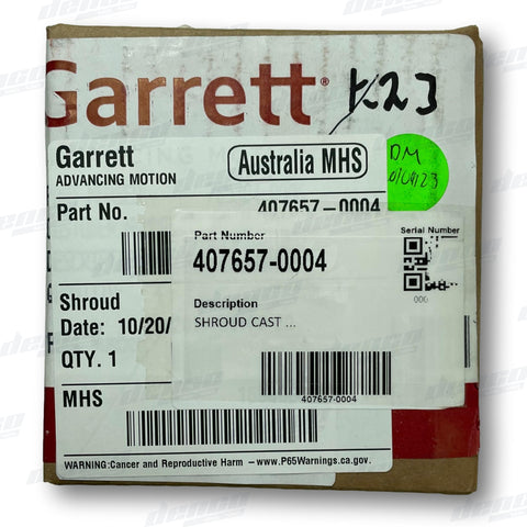 407657-0004 Garrett Shroud Cast Turbocharger Accessories