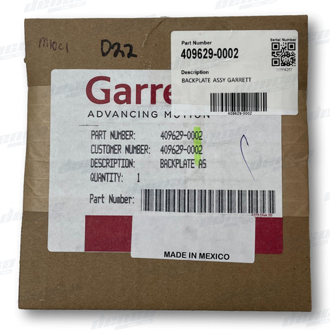409629-0002 Garrett Backplate Assembly Turbo