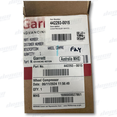 442293-0015 Garrett Compressor Wheel T04E Turbo