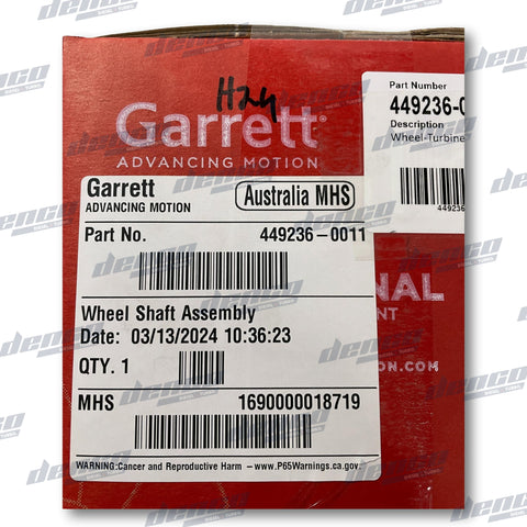 449236-0011 Garrett Turbine Wheel Assembly Shaft &