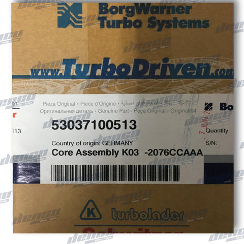 53037100513 Turbo Core Assembly K03 Iveco
