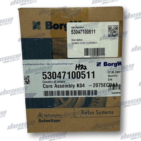 53047100511 Turbo Core Assembly K04 Opel / Holden Astra 2.0L