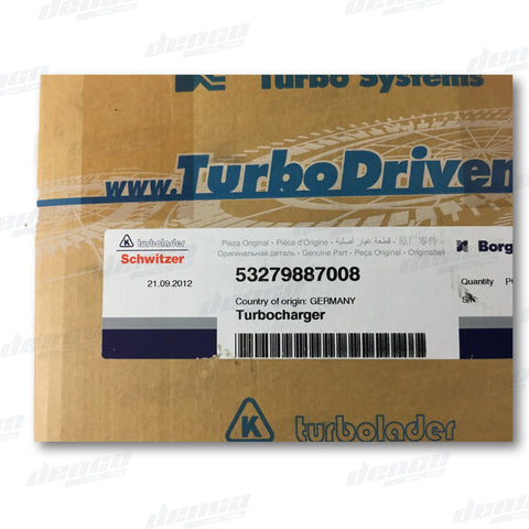 53279887008 Turbocharger K27 Fiat-Hitachi Wheel Loader Fr160 / Dozer Fd175 Genuine Oem Turbochargers
