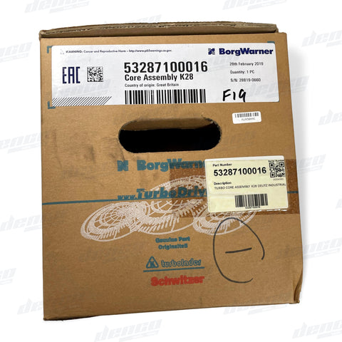 53287100016 Turbo Core Assembly K28 Deutz Industrial