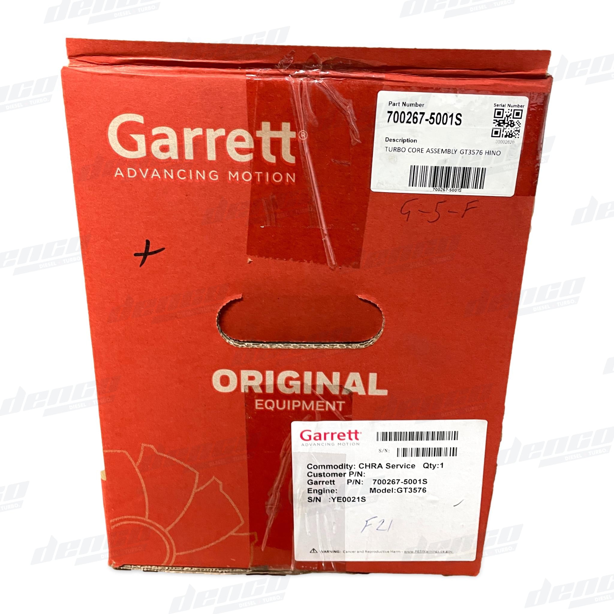 700267-0001 Genuine Garrett Core Assembly Gt3576 Hino | Denco