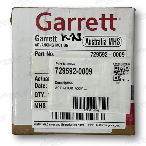 729592-0009 Turbo Actuator Assembly Garrett Wastegate Actuators