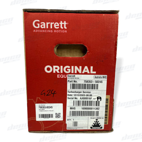 758353-5024S Turbocharger Gtb2260Vk Bmw X3 (Engine M57 Tu2 E83 / M57N2D306D3) 3.0L Genuine Oem