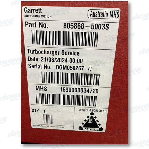 805868-5003S New Turbocharger Gtb5518 Caterpillar (Engine C18) Industrial Engine Genuine Oem