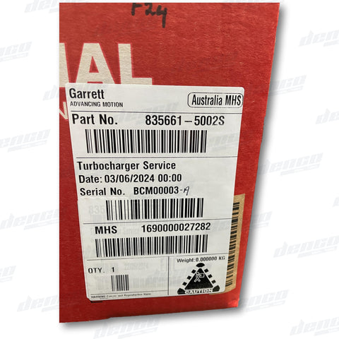 835661-5002S Turbocharger Gt3576Bns Volvo Bus (Engine Mde8) 7.80L Genuine Oem Turbochargers
